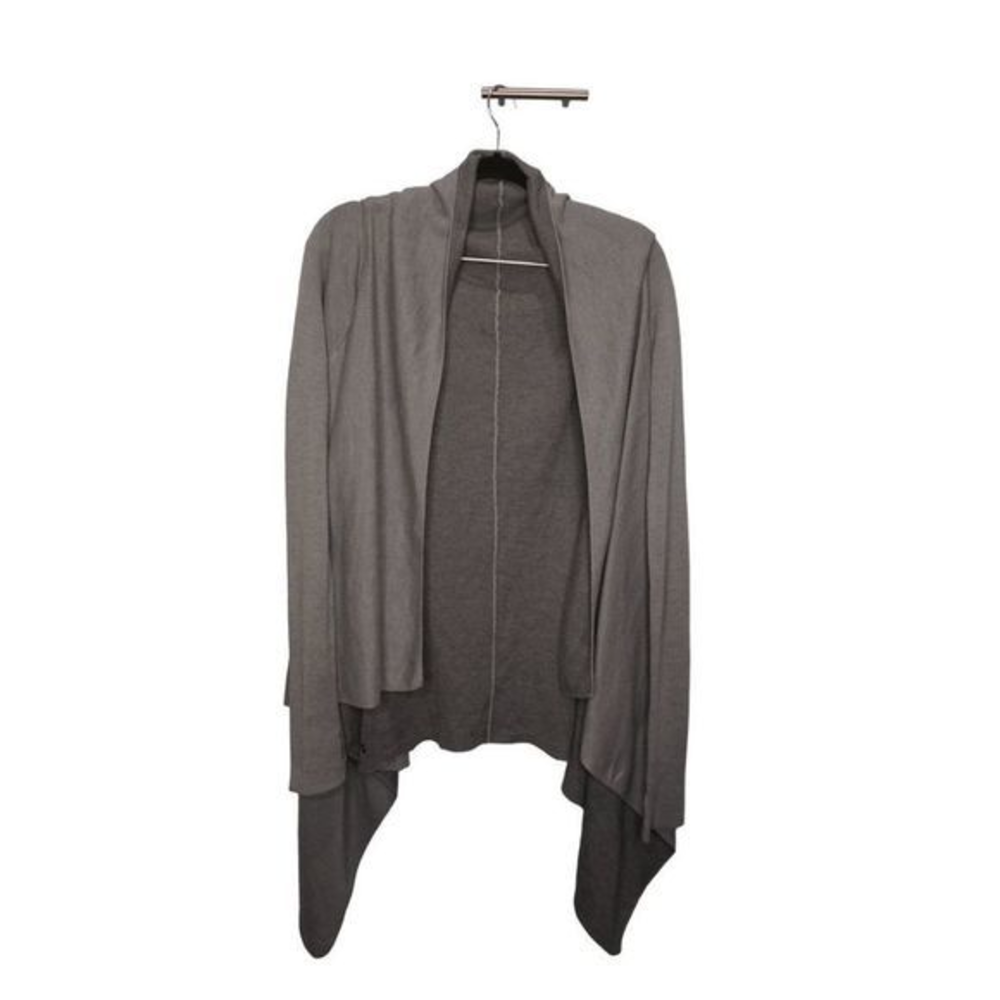 Lululemon 4 Gray Boolux Cashmere Angora Reflection‎ Wrap Cardigan Reversible Top